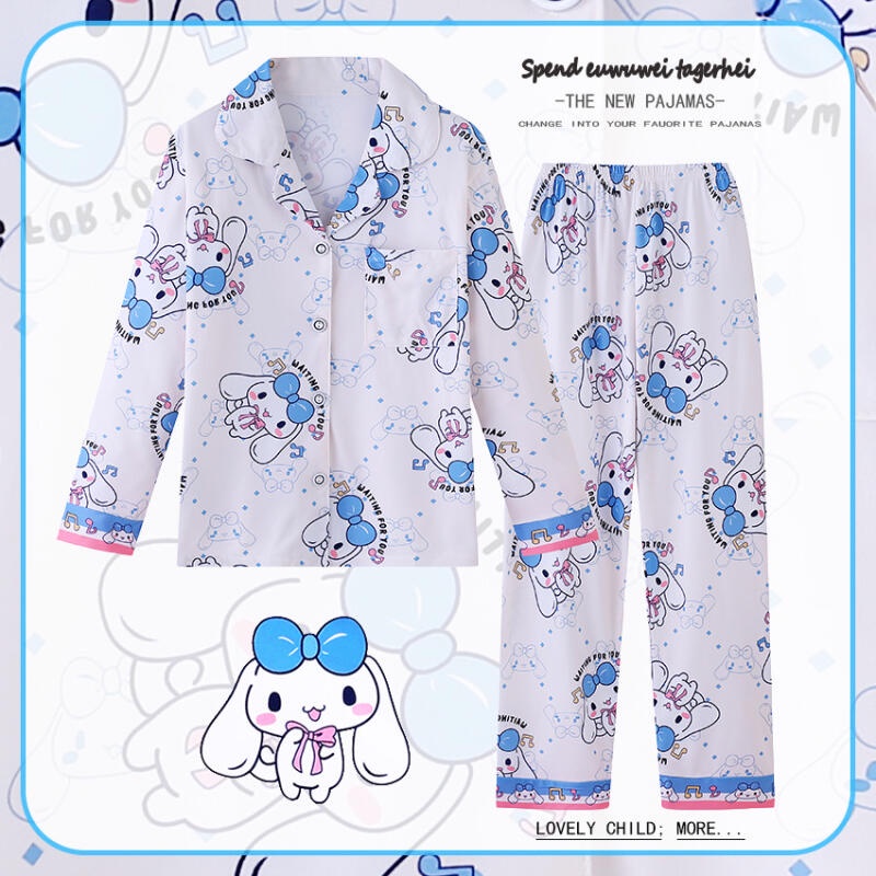 Lotso Bộ Đồ Ngủ Pijama Tay Dài In Họa Tiết kuromi Dễ Thương Thời Trang Mùa Thu Cho Bé Gái