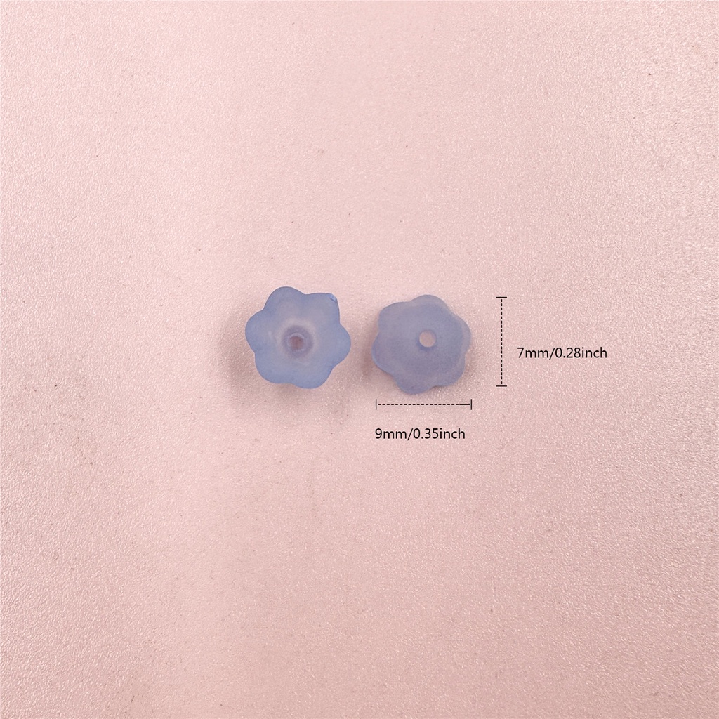 Set 40 Hạt Xỏ Lỗ Hình Hoa 9 * 7mm Dùng Để Làm Trang Sức Thủ Công