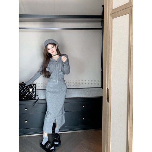 Áo Hoodie Lửng Tay Dài Có Khóa Kéo Màu Sắc Ngọt Ngào Thời Trang Mùa Thu Cho Nữ