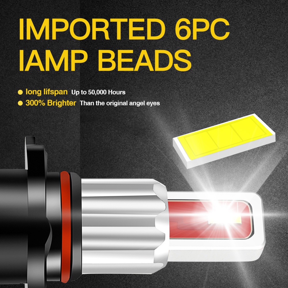 Set 2 Bóng Đèn led h7 h8 h11 h16 jp 9005 hb3 9006 hb4 p13w 12v 24v Ánh Sáng Trắng / Vàng Chuyên Dụng Cho Xe Hơi