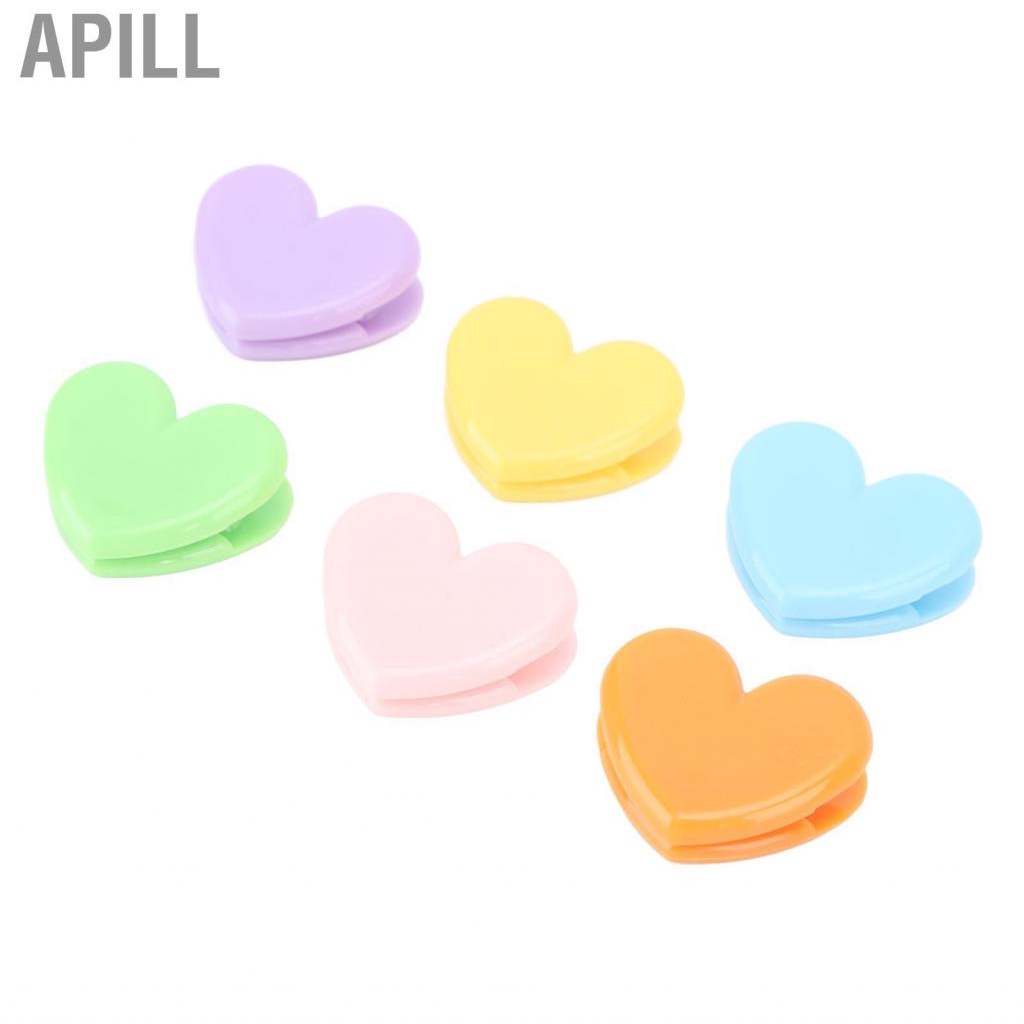Apill 6PCS Photo  Colorful Heart Shape DIY Decor Stable Mini DCL