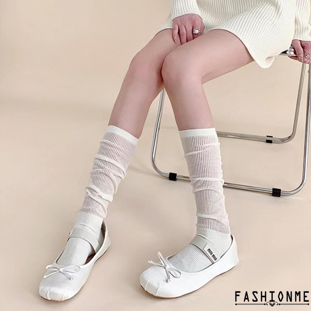 Vớ Dài Tới Bắp Chân Mềm Mại Co Giãn Phong Cách lolita y2k Thời Trang Cho Nữ