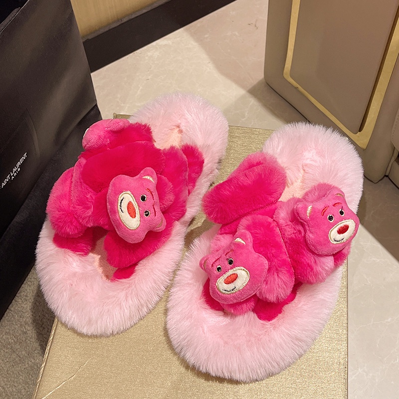 Thời Trang Tính Dép lông đi trong Dép Lông Xù Xinh Xắn Đáng Yêu Cho Nữ 2023 Dép bông