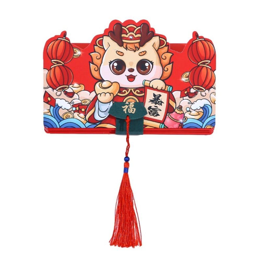 Bao Lì Xì Năm Mới 2024 Họa Tiết Rồng 2 / 6 / 10 / 16 / 20 Khe May Mắn