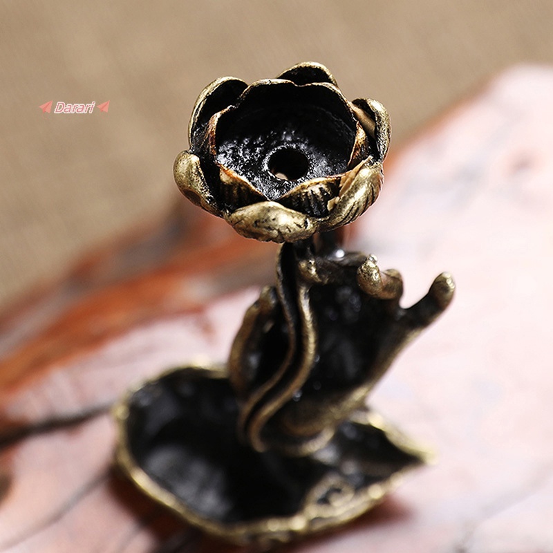 Lư Hương Bằng Đồng Nguyên Chất Hình Hoa Sen Tay Phật