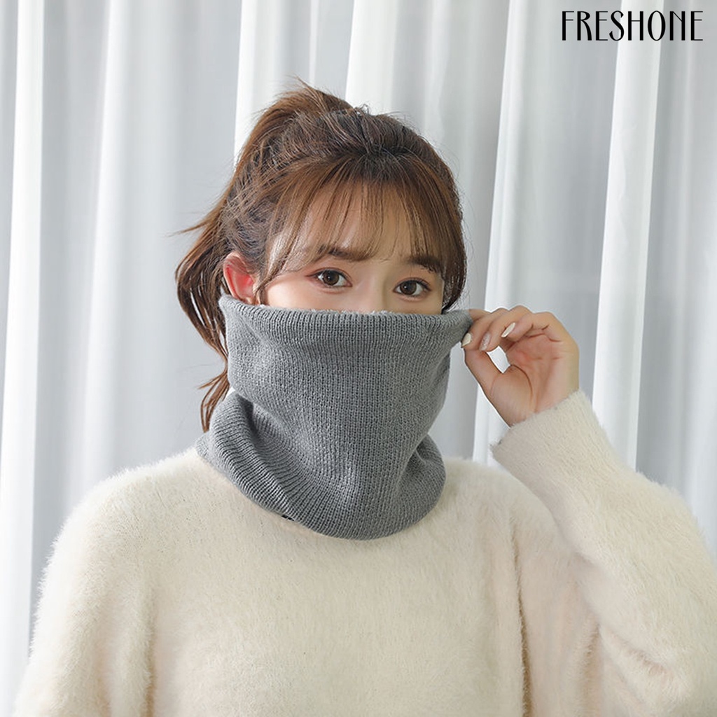 Khăn Quấn Cổ Bằng Vải Lông Dày Mềm Mại Co Giãn Giữ Ấm Chống Gió Chống Lạnh Màu Sắc Dành Cho Trượt Tuyết Ngoài Trời