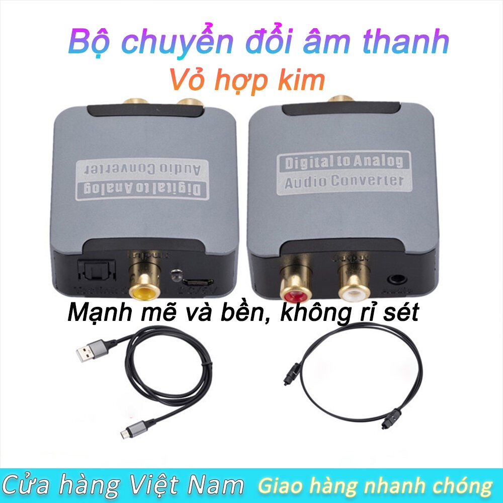 LAMJAD-Bộ chuyển đổi Âm Thanh Cổng quang Optical sang Audio AV - R/L, Cổng 3,5 Hỗ Trợ Tv 4k Loại Xịn Model 2021 192-96kb