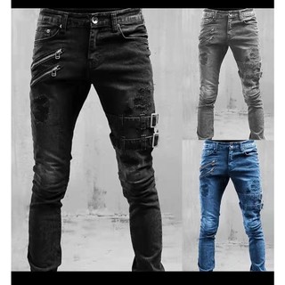 Quần jeans Dài Lưng Cao Thời Trang Dành Cho Nam