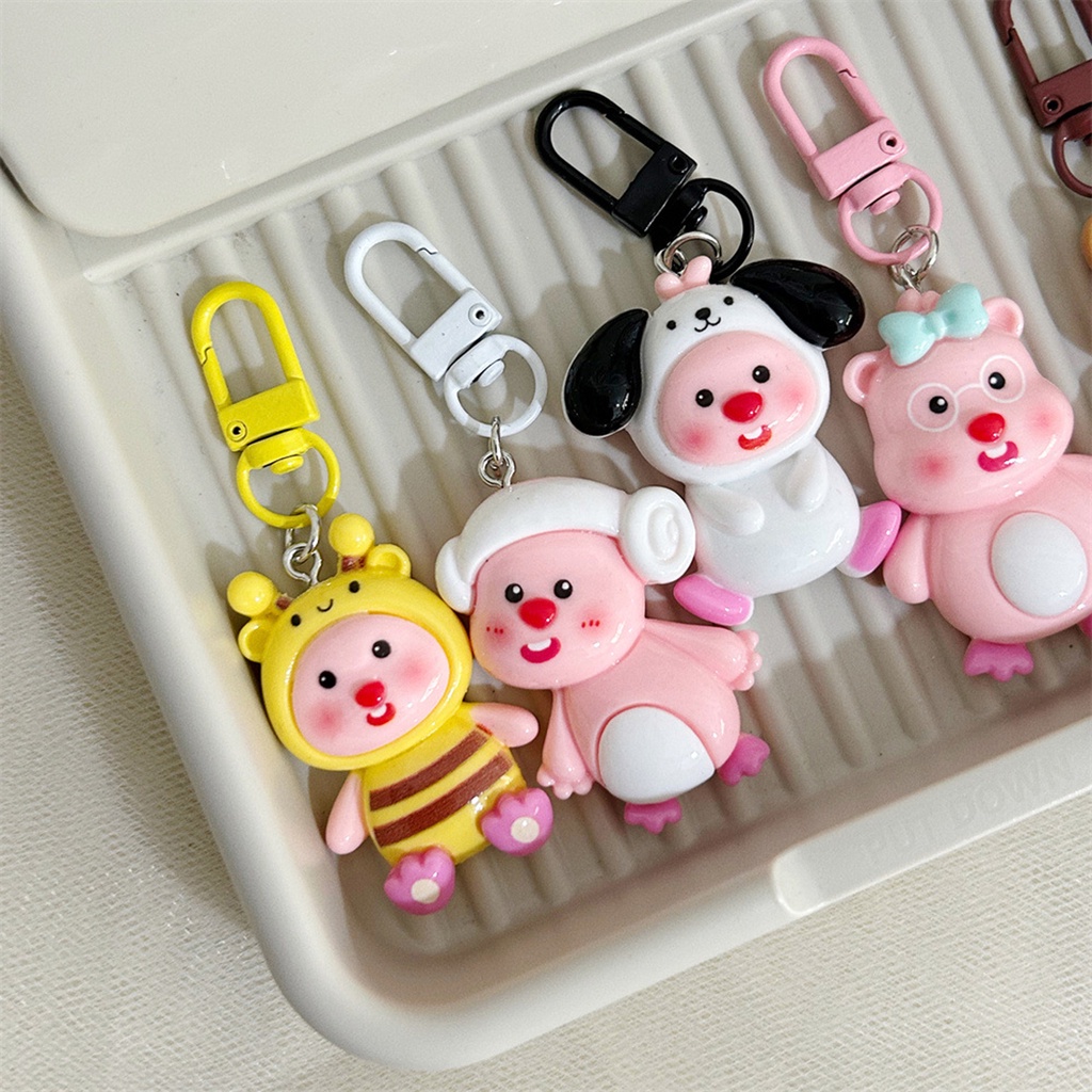 Móc Khóa Nhựa pvc 6cm Hình Trái Tim Dễ Thương