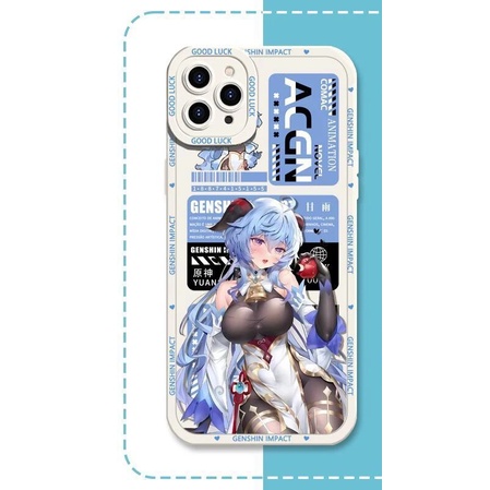 Ốp lưng iphone cạnh vuông Ganyu game anime Genshin Impact Wanderer 8plus/x/xs/11/12/pro/max/plus/promax