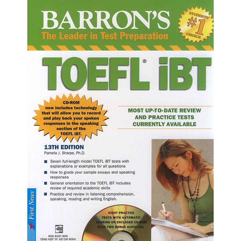Sách Barron's Toeft IBT 13th Edition fs