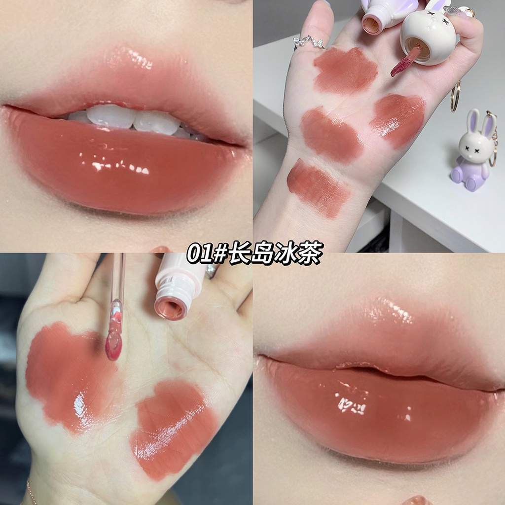 Ge Son Bóng Dưỡng Ẩm Dạng Móc Khóa Hình Thỏ Gấu Dễ Thương