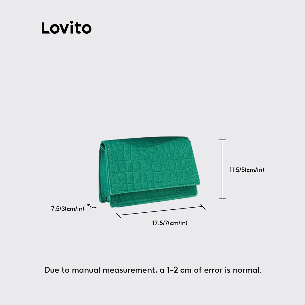 Túi đeo vai nhỏ Lovito cơ bản màu trơn thường ngày cho nữ L69AD080