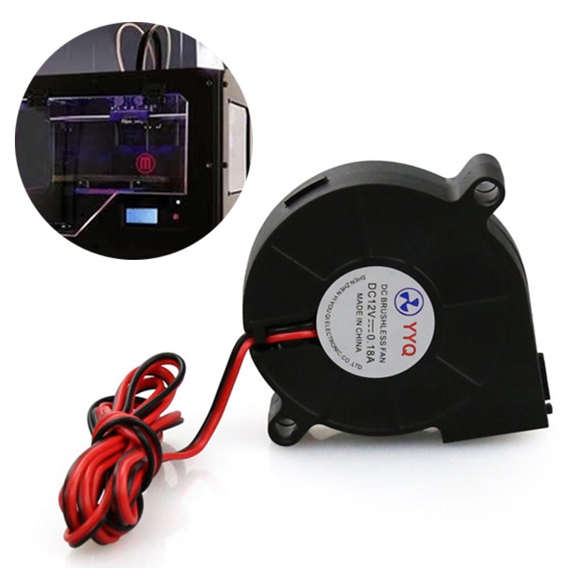 Mới Quạt Tản Nhiệt 2 Dây dc 12v 50mm Cho Máy In