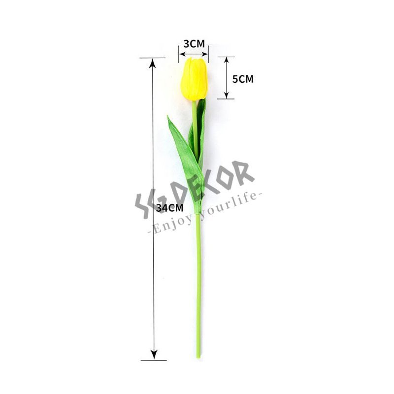 1 Bông Hoa Tulip giả đẹp tự nhiên SG.DECOR chất liệu PU Bắc Âu INS 34cm Decor trang trí nhà cửa phụ kiện chụp hình