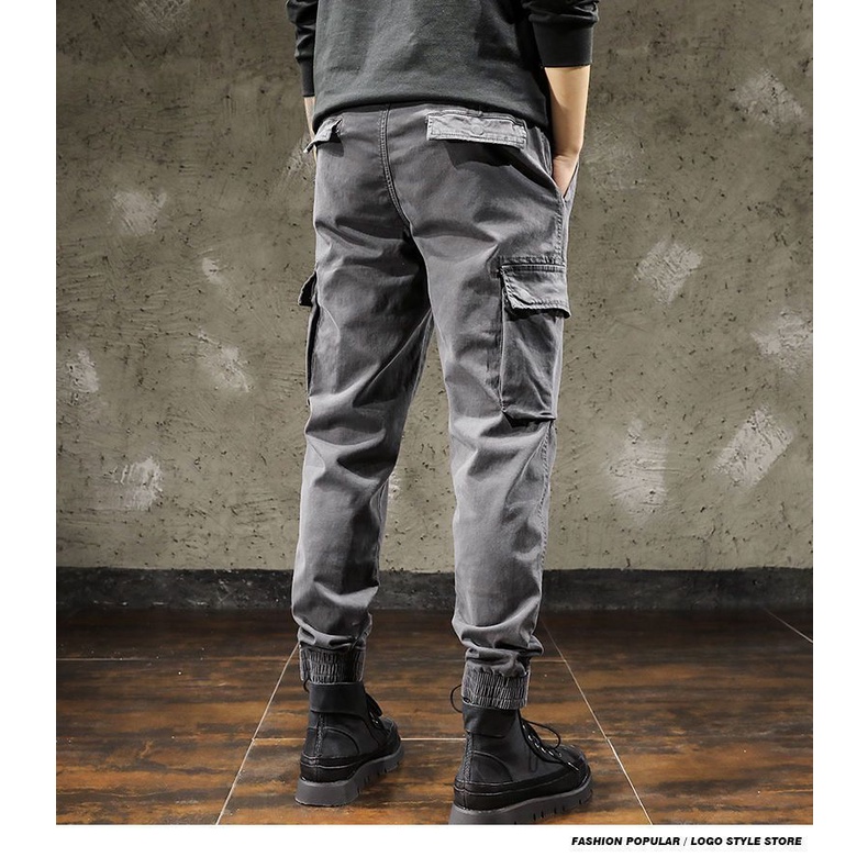 Quần Legging cotton Nguyên Chất Dáng Rộng Phong Cách Quân Đội Cho Nam