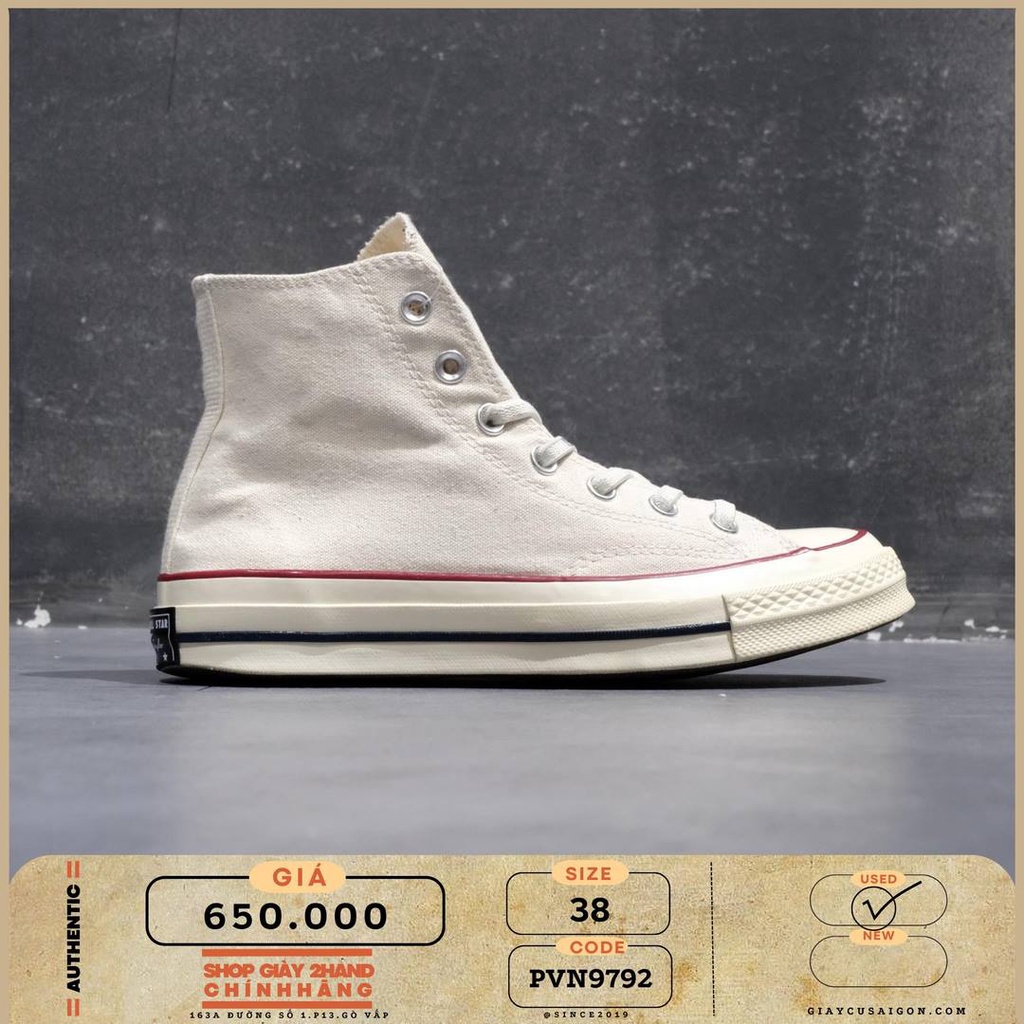 2hand Giày Converse Chuck 70s High Top Parchment 162053C SIZE 38 PVN9792