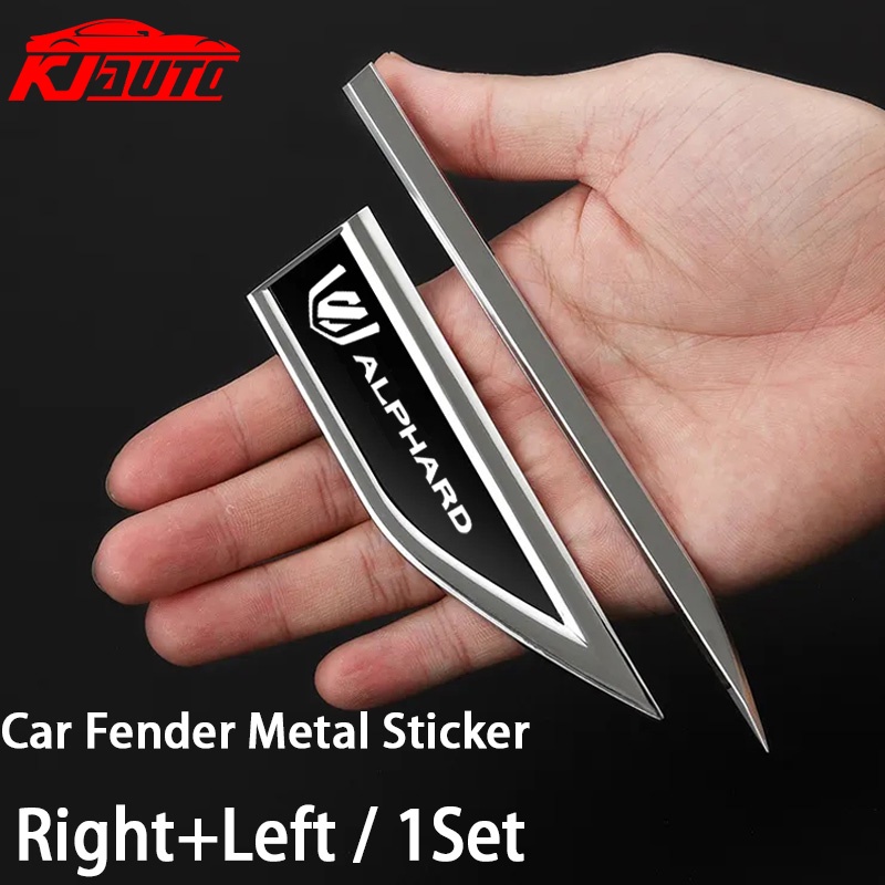 FENDER Logo 3d Bằng Inox Trang Trí Cửa Xe Hơi toyota alphard ah10 ah20 ah30 ah40 trd gr sport