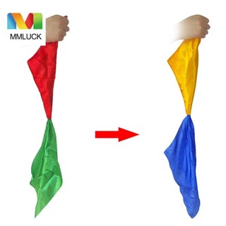 Mmluck khăn lụa 22cmx22cm làm ảo thuật có thể thay đổi màu sắc