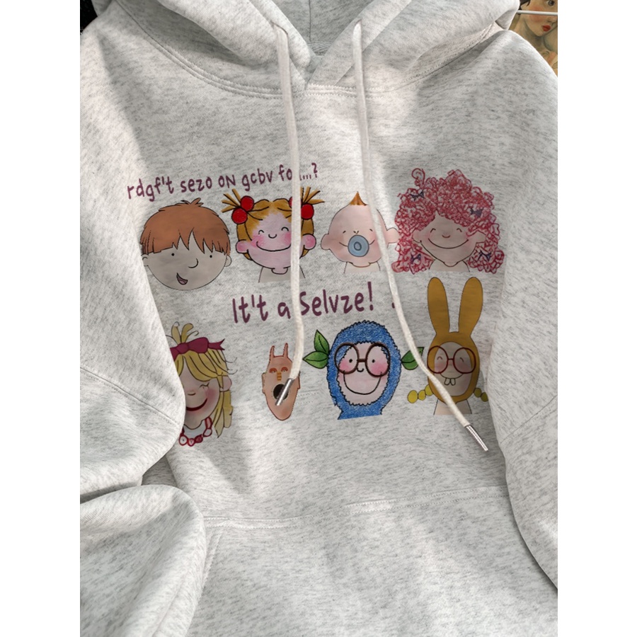 Áo hoodie Tay Dài Phong Cách hip hop Đường Phố Mỹ Cá Tính