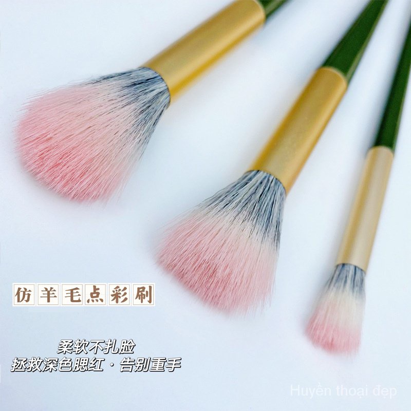 Set 3 Cọ Trang Điểm Má Hồng Hai Lớp Lông Mềm Mịn Che Khuyết Điểm Chống Nhòe Cho Người Mới Bắt Đầu Màu Sắc