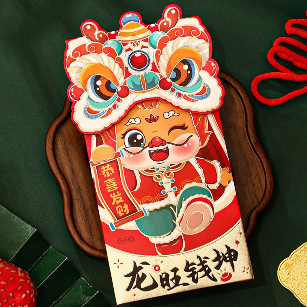 Bao Lì Xì Năm Mới Trung Hoa Họa Tiết Rồng Hoạt Hình Dễ Thương