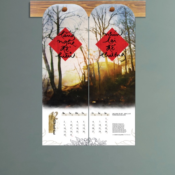 BỘ LỊCH THƯ PHÁP LÀNG MAI XUÂN GIÁP THÌN 2024 - CÂU ĐỐI TẾT - Bản Quyền