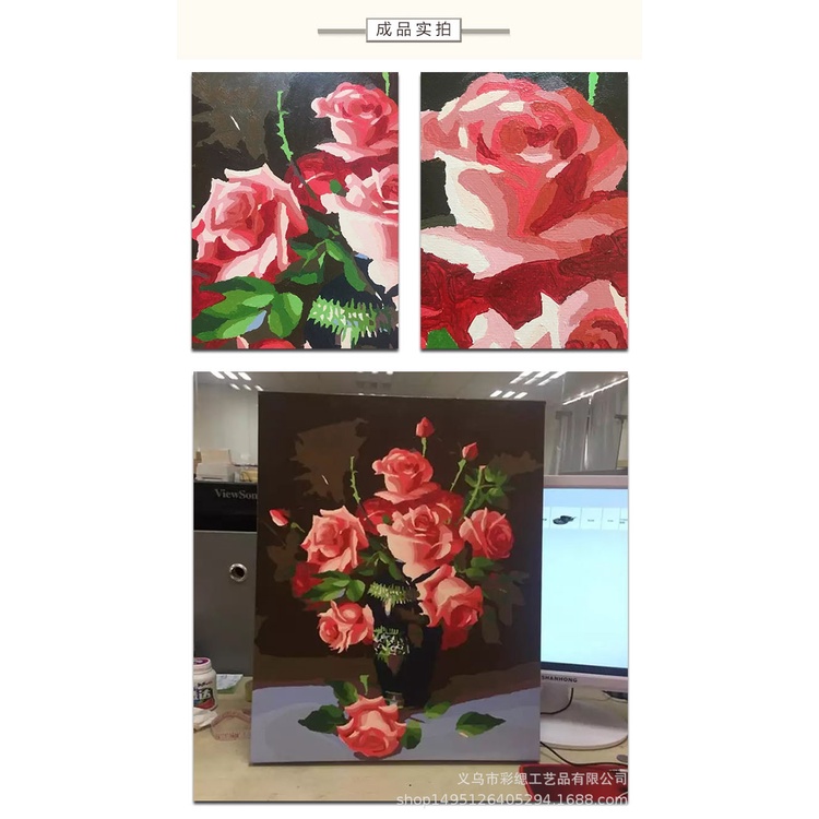 Bộ Tranh Sơn Dầu Trang Trí Tự Làm Hình Phong Cảnh, Kích Thước 40 * 50cm