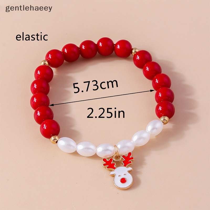 Gent Vòng Tay Chuỗi Hạt handmade Thời Trang Giáng Sinh Chuông Hươu Ông Già Noel Quà Tặng Kỳ Nghỉ Cho Nữ