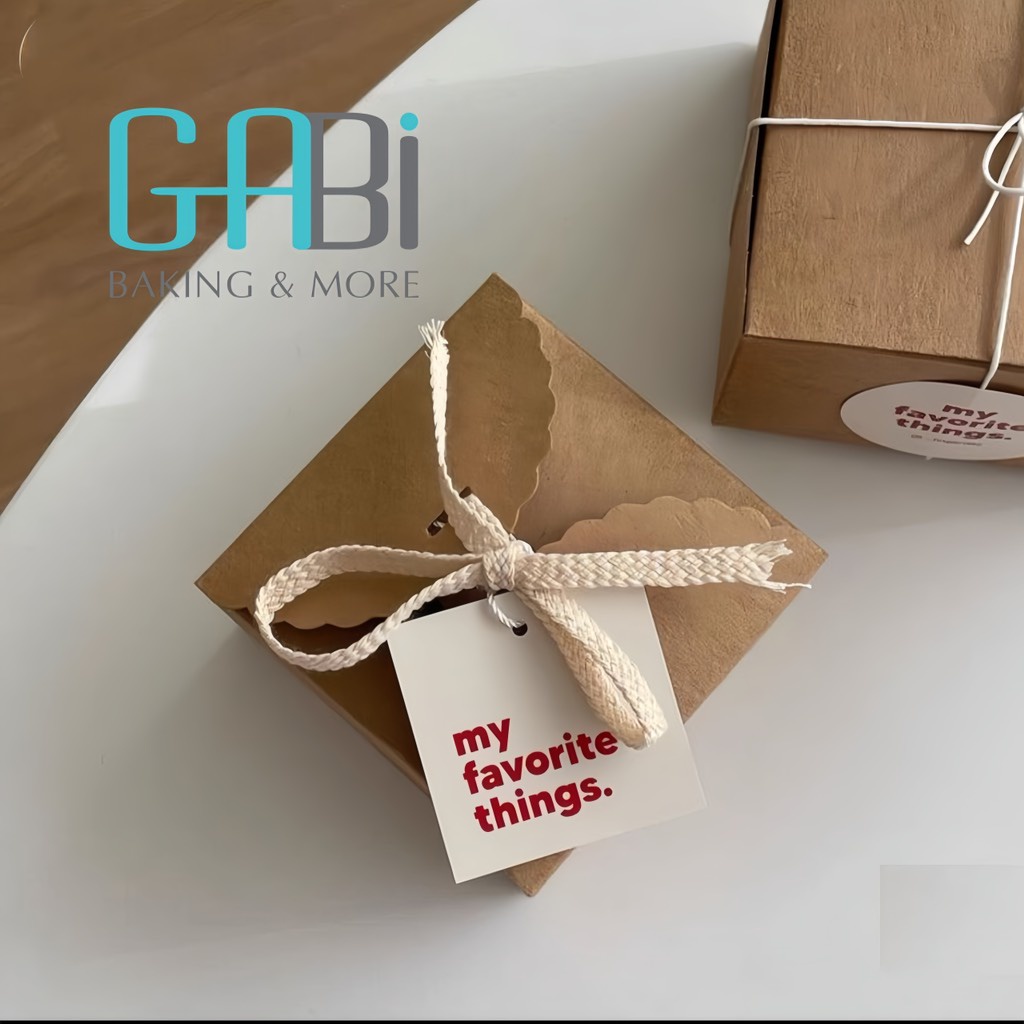 Hộp giấy kraft nâu 9*9*6 cm đựng kẹo bánh, socola