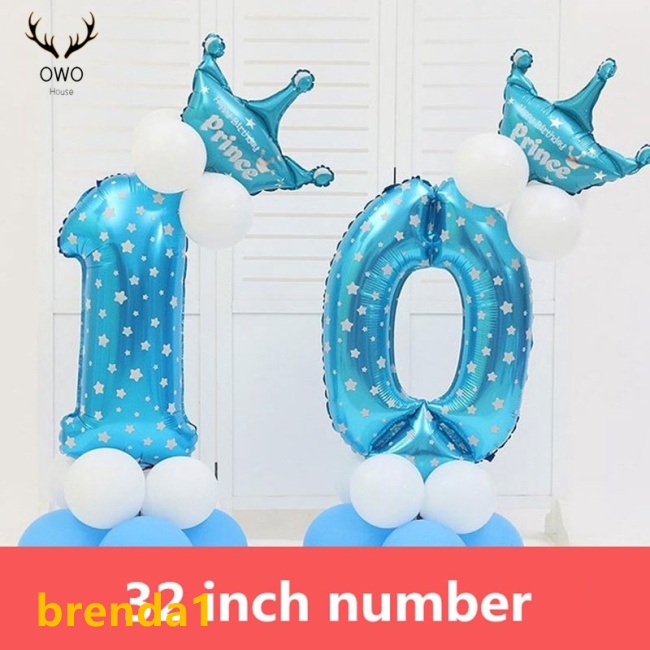 1 Bong Bóng Nhôm Hình Chữ Số 32inch Trang Trí Tiệc