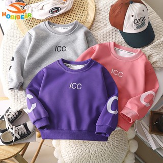 Homibear / / áo thun tay dài cổ thuyền cho bé trai và bé gái