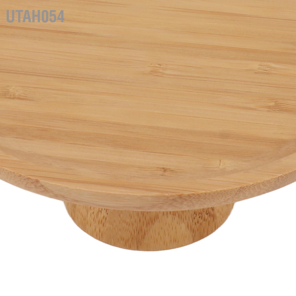 Utah054 Đơn giản Cao Đĩa Trái Cây Hộ Gia Đình Gỗ Chắc Chắn Tròn Khay Bánh Bát