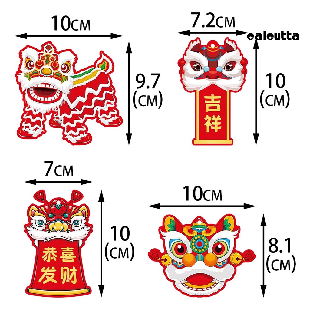 Set 10 Phụ Kiện Treo Trang Trí Năm Mới 2024 Hình Sư Tử