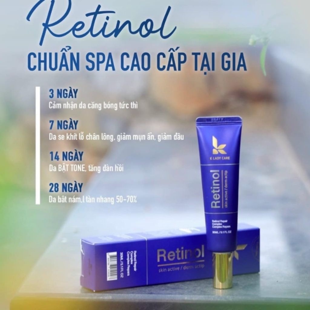 [HOT] Kem Dưỡng Da Retinol 0.5% K Lady Care Bakuchiol 30ml Hàn Quốc Giữ Ẩm, Kiềm Dầu Giúp Da Căng Bó