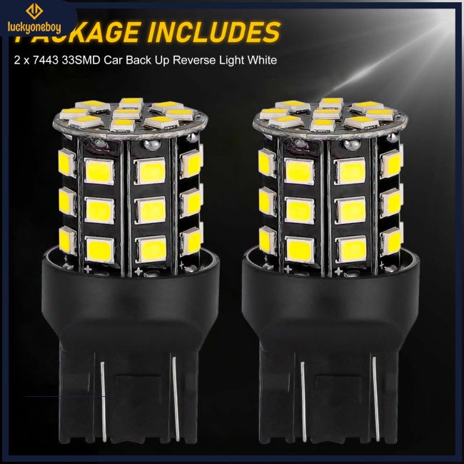 Set 2 Bóng Đèn 7443 33smd dc 12v 2000lm 6000k 7440 7441 7444 992 7440a 7444na Siêu Sáng