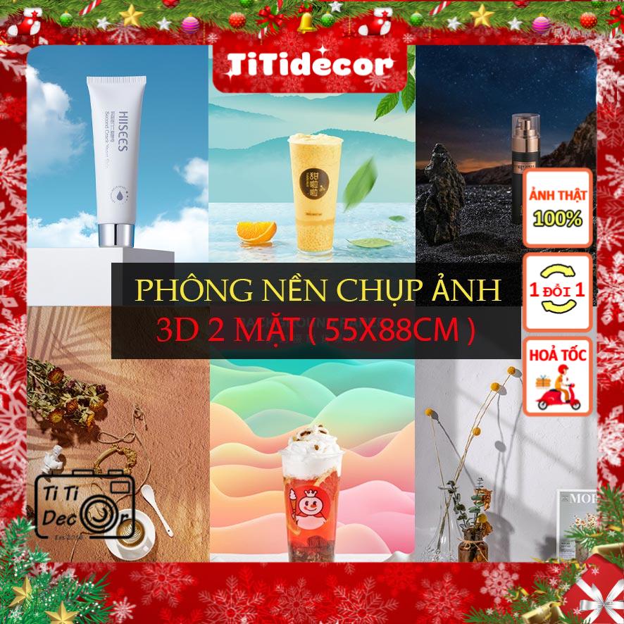 Phông Nền 3D 2 mặt TiTi Decor chuyên chụp ảnh sản phẩm, tấm phông chụp ảnh nền chụp ảnh giấy 3D