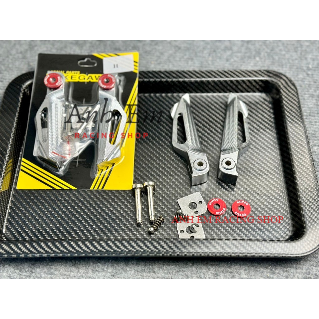 Gác Chân Nhôm Đúc V2 Gắn HONDA WAVE DREAM FULED VARIO TẶNG KÈM PHỤ KIỆN