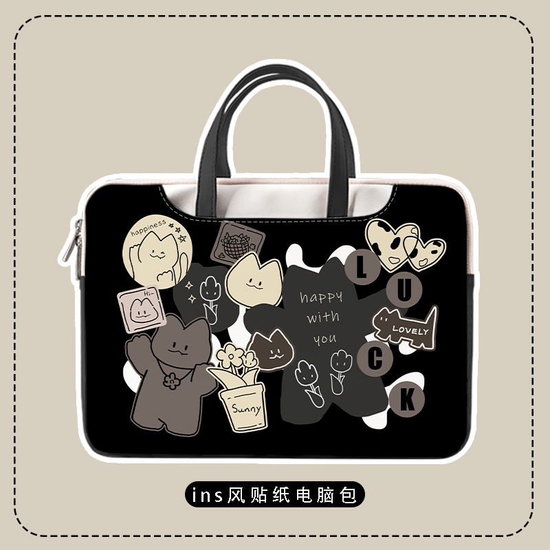 Túi Da pu Đựng laptop Chống Sốc Chống Thấm Nước Họa Tiết Hoạt Hình Cho Nam Và Nữ 13.3 14.1 15 15.6 16.1 17.3inch