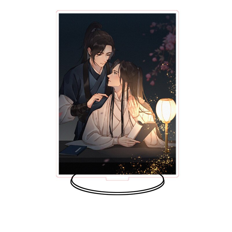 Mô hình Standee Husky và sư tôn mèo trắng của hắn để bàn tượng nhựa acrylic trong suốt Sở Vãn Ninh Mặc Nhiên