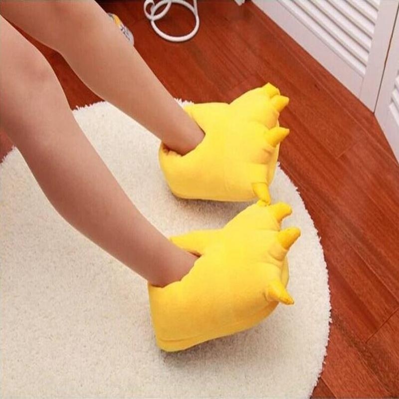 Dép Bông Hình Móng Vuốt Khủng Long Giữ Ấm Mùa Đông Cho Người Lớn Và Trẻ Em