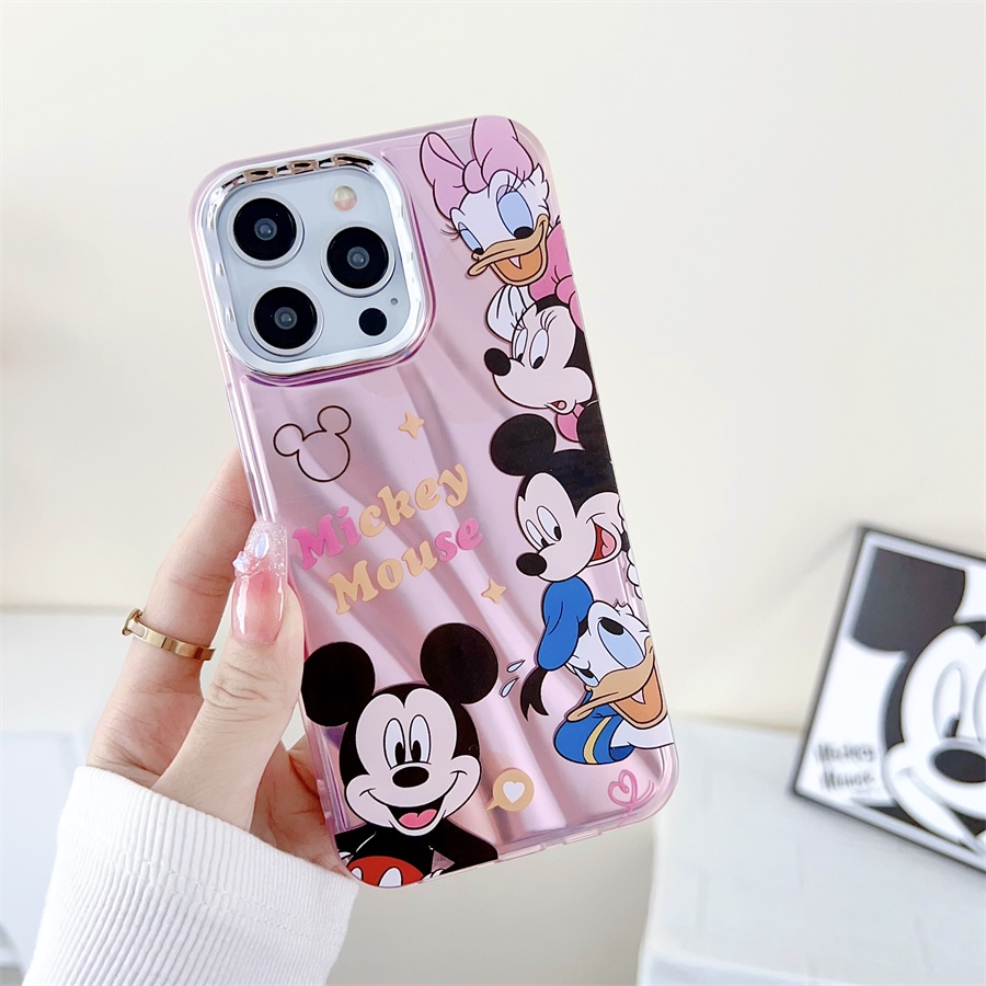 Ốp Điện Thoại Hình Chuột mickey minnie Vịt donald Cho iphone 15 pro max 14 pro max 13 pro max 12 pro max 11