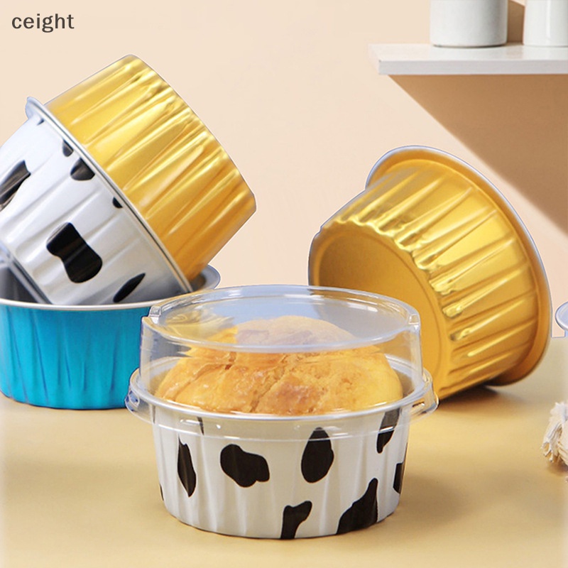 Set 5 Cốc Thiếc Lá Thiếc Nhỏ Làm Bánh Nướng Có Thể Tái Sử Dụng vn