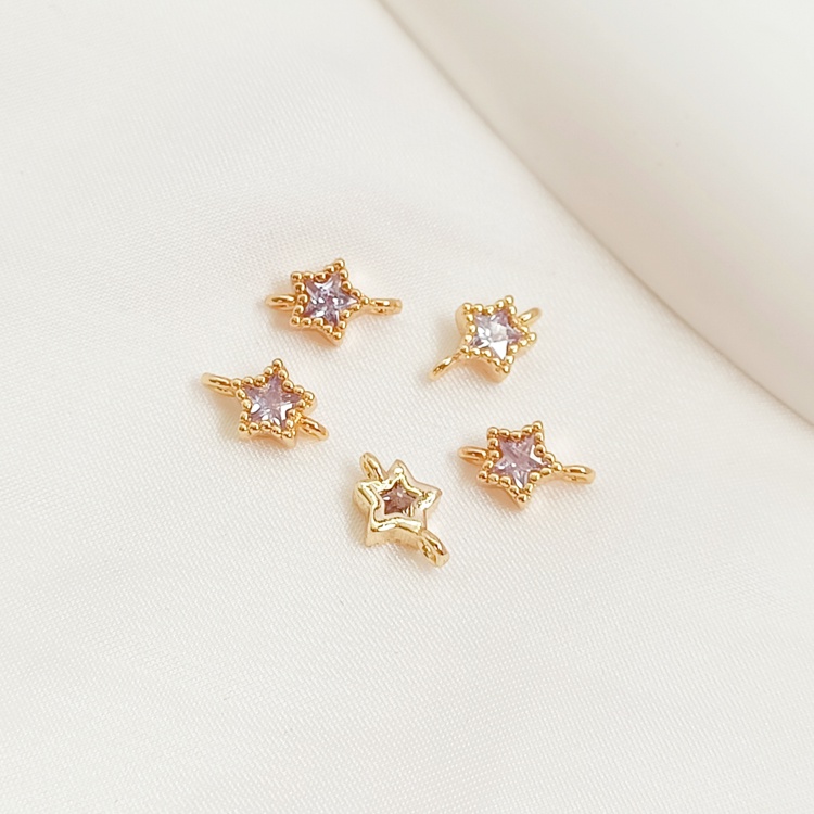 Dây Chuyền Mạ Vàng 14k Đính Đá zircon Hai Màu Sắc Dùng Làm Trang Sức diy