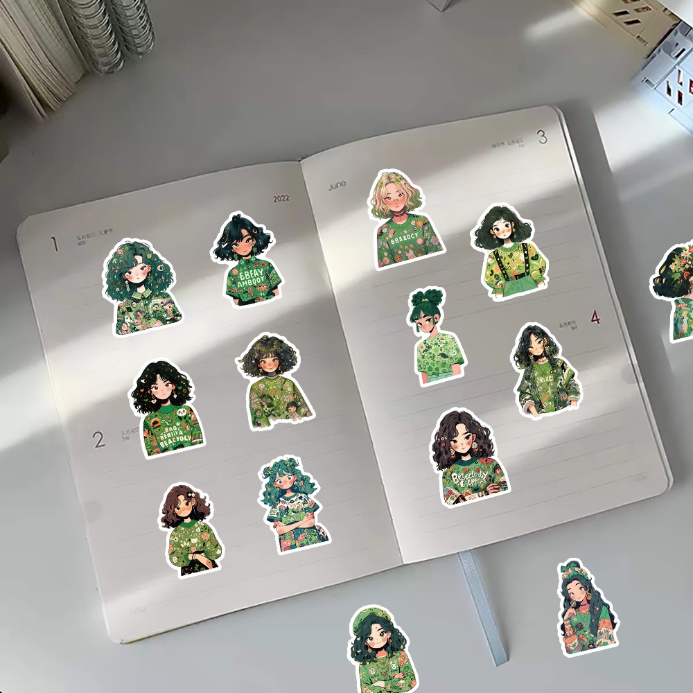 Bộ 60 Miếng Dán Trang Trí Mũ Bảo Hiểm / Bút Chì Họa Tiết Hoạt Hình graffiti Xinh Xắn