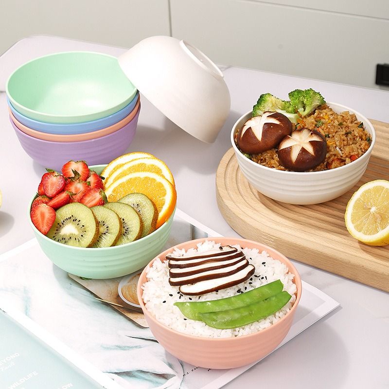 Chén ăn cơm lúa mạch màu pastel an toàn không chứa BPA 12x6.5cm