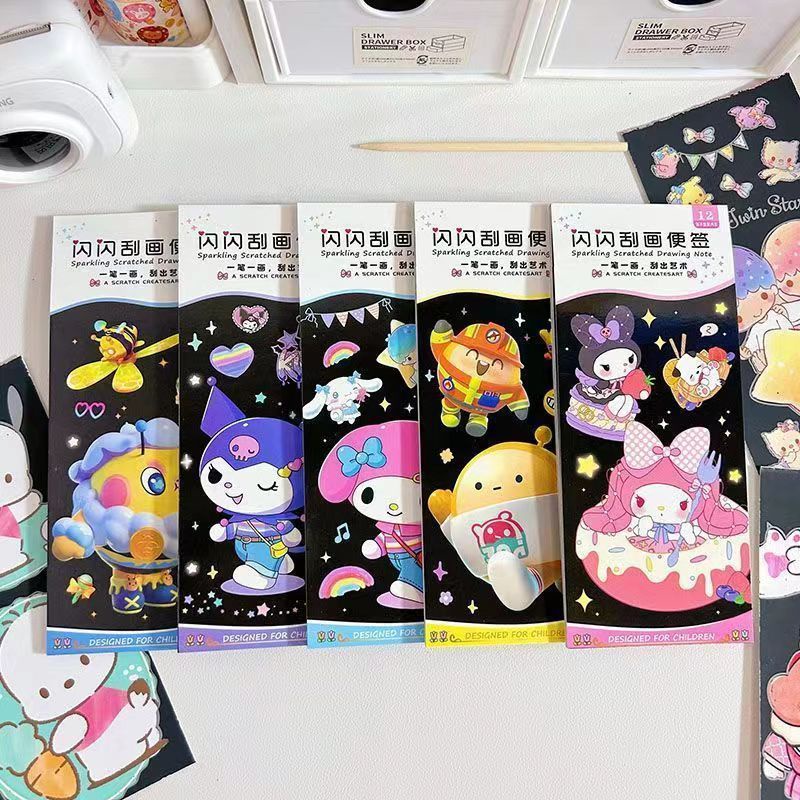 Hoạt Hình Sách Vẽ Tranh Tô Màu Hình Quả Trứng Phong Cách kuromi anime my melody Cho Bé