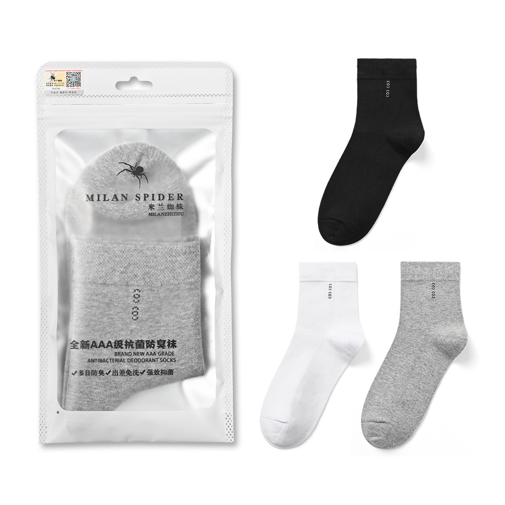 Vớ cotton Khử Mùi Chống Vi Khuẩn Thoáng Khí Thấm Hút Mồ Hôi Màu Sắc Đơn Giản