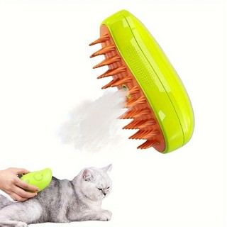Điện 3 in1 Mèo Hấp Bàn Chải Tẩy Lông Mèo Nhẹ Nhàng Thú Cưng Xịt Massage Lược Cho Thú Cưng Vệ Sinh Cung Cấp