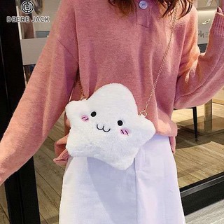 Túi Đeo Chéo Phủ Lông Họa Tiết Hoạt Hình Nhật Bản Dễ Thương Thời Trang Cho Nữ